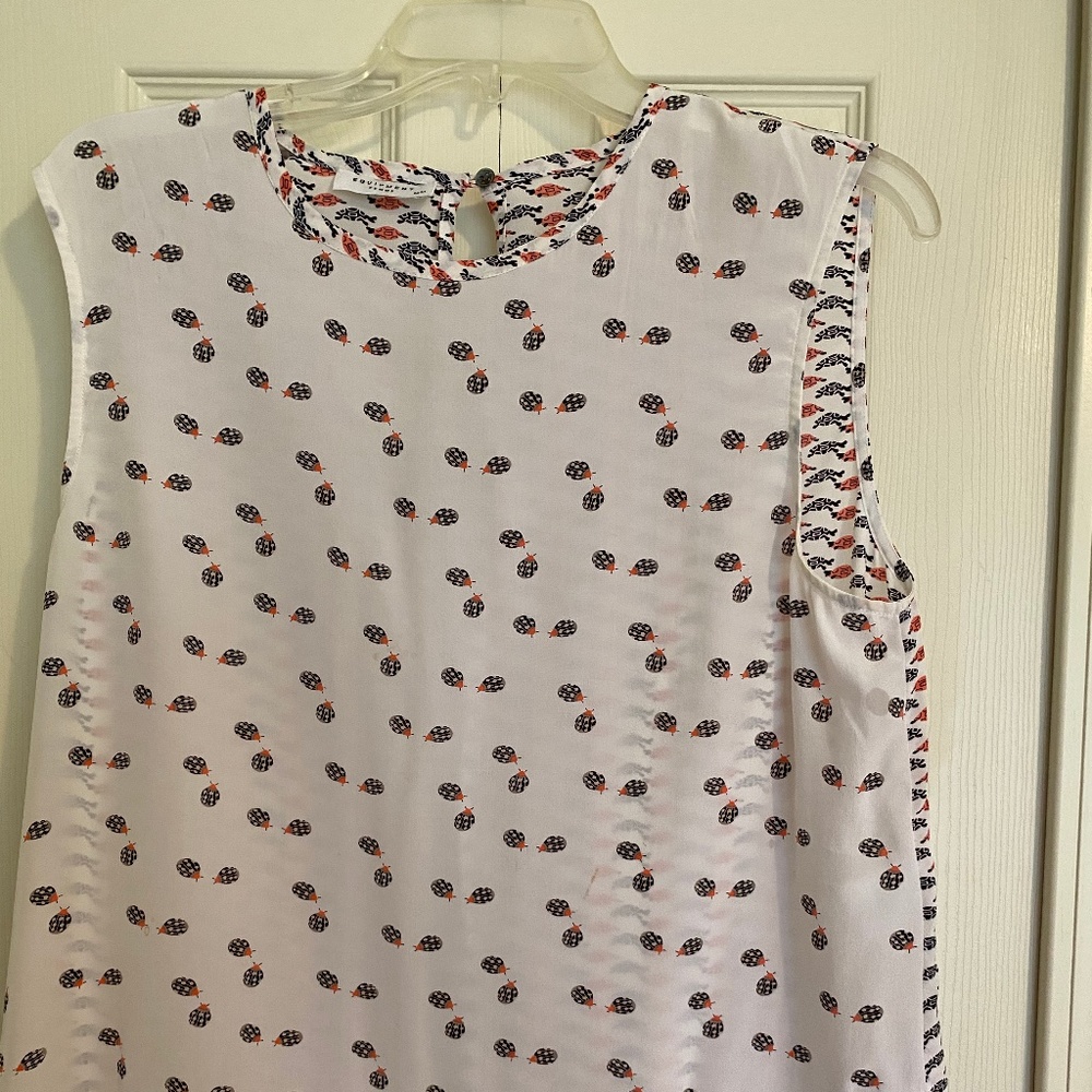 100% Silk Sleeveless Equipment Ladybug Shirt
